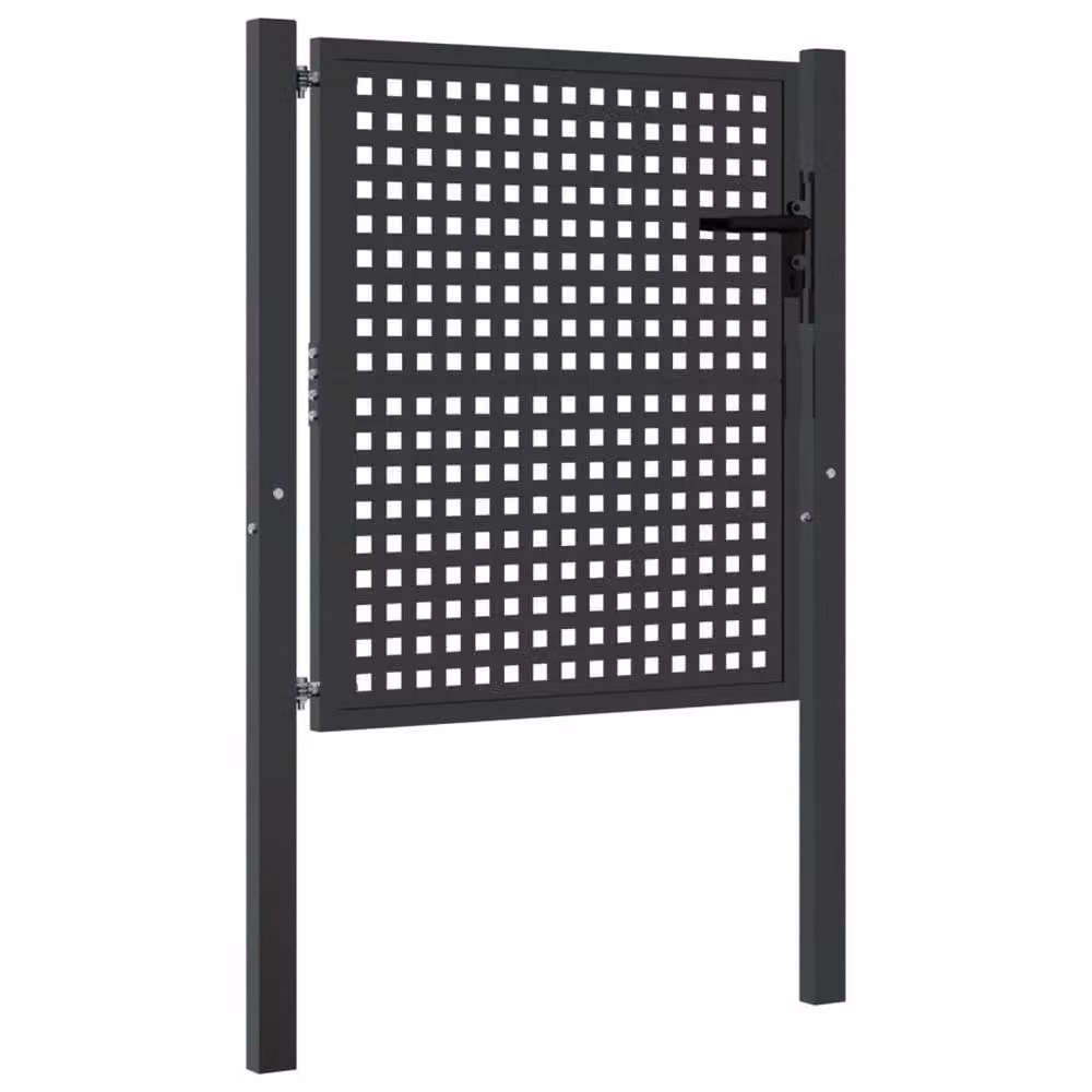 Berkfield Home Anthracite Steel Wire Mesh Garden Gate W: 105 cm, H: 150 cm – 2