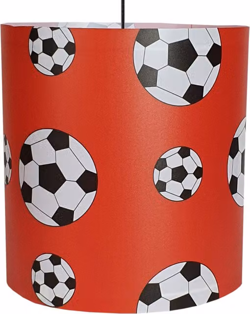 My Home Red Football Cylinder Light Shade with Reducer Ring