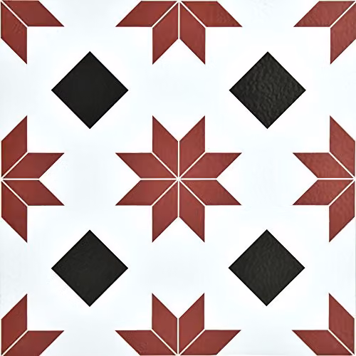 WallPops FP2482 Orion Red Self-Adhesive Peel and Stick Floor Tiles, Set of 10 – 1