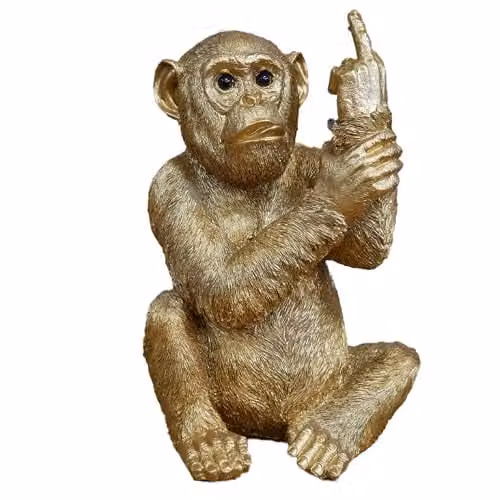 Gifts Direct 2 U Gold Rude Monkey Ornament Figurine