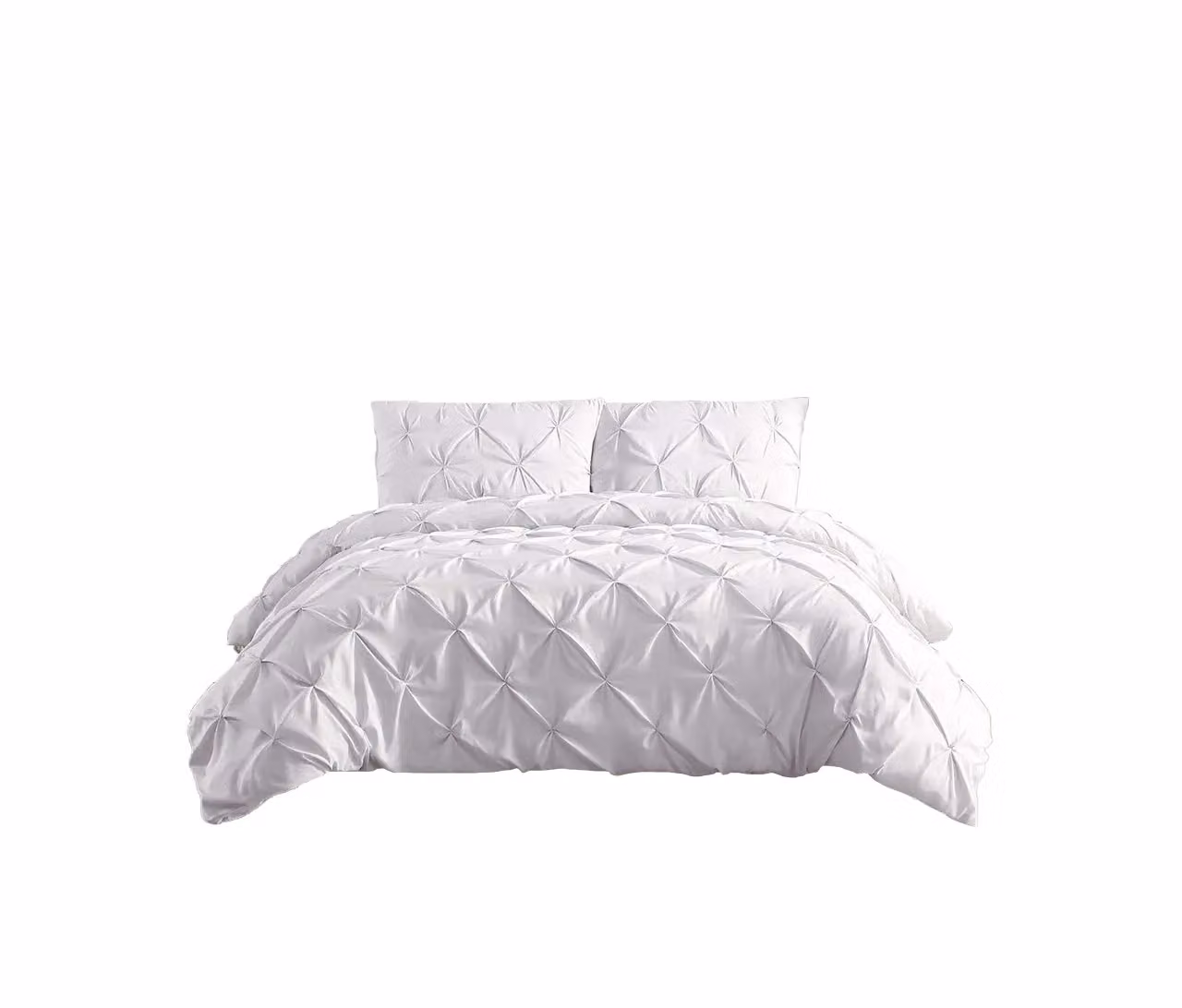 Home Sweet Home UK White Polycotton Pintuck Duvet Cover and Pillowcase Set, Super King, 260 x 220 cm – 2