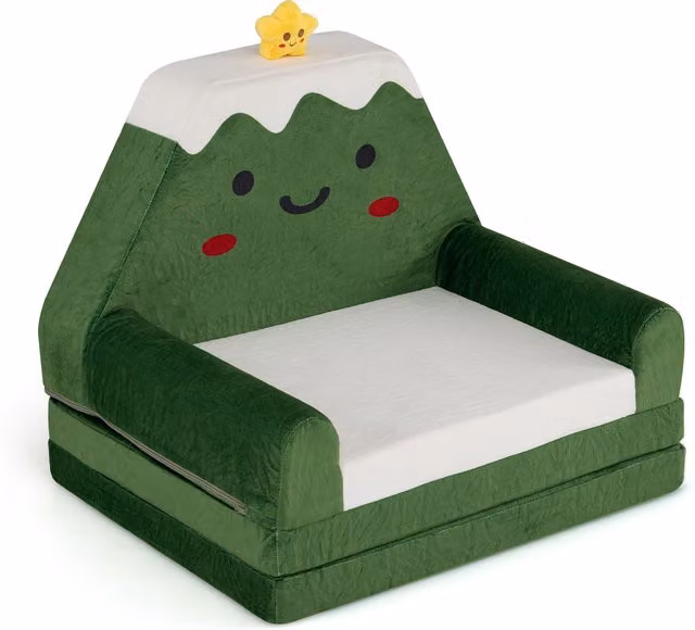 Costway 2 in 1 Convertible Kids Sofa in Green