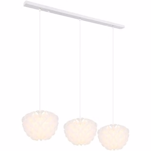 Globo Lighting Modern White Metal Pendant Light for Kitchen and Dining Rooms