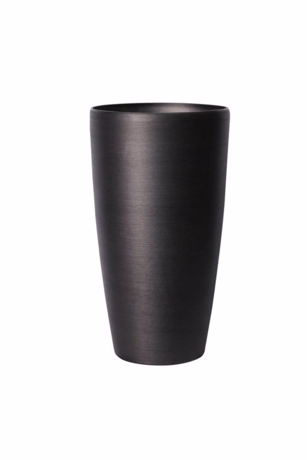 KDMD Tall Planter in Dark Grey Metallic Look, Height: 75.5 cm – 2