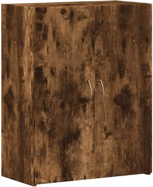 Berkfield Home Smoked Oak File Cabinet in Brown, W/D/H: 60 x 32 x 77.5 cm – 1