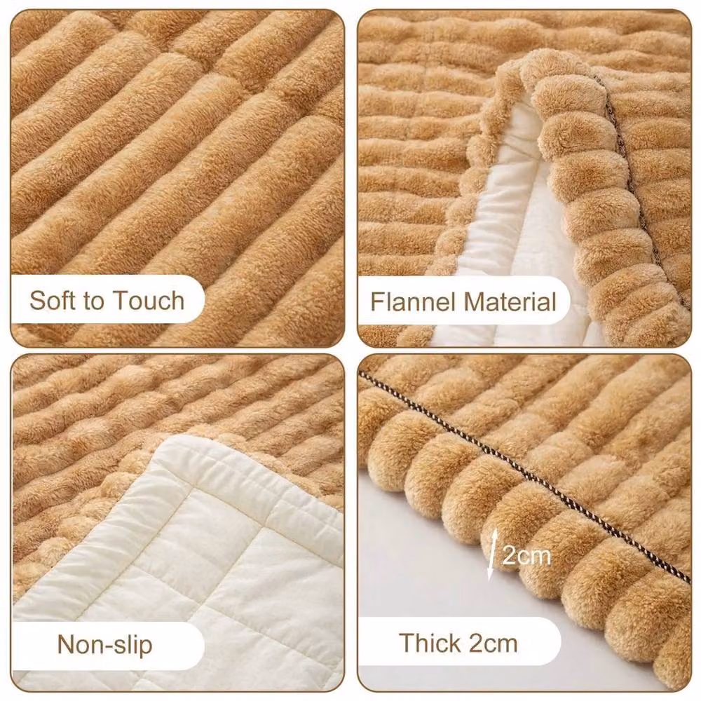 EONLION Washable Thick Sofa Cover in Beige, W/D: 120 x 90 cm – 3