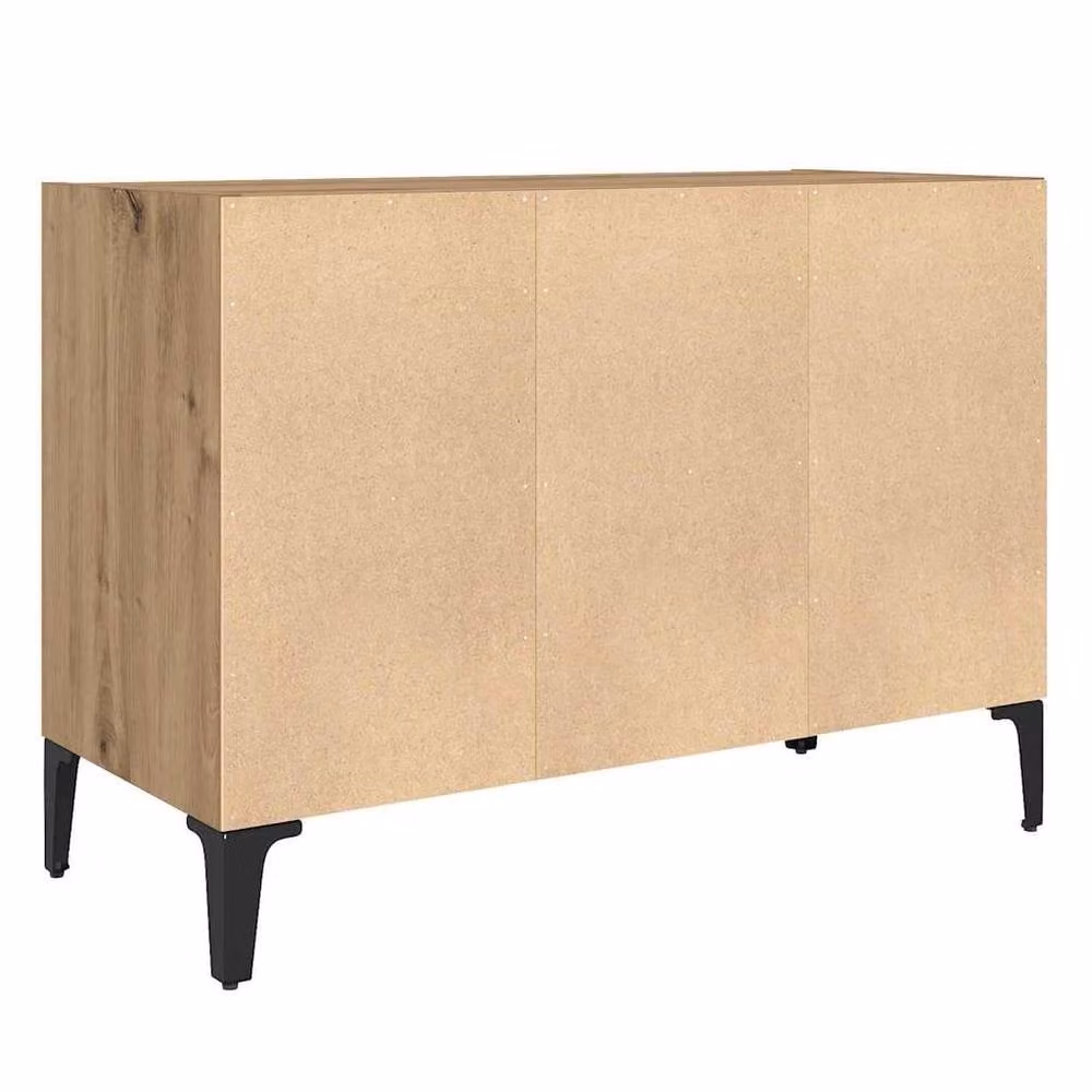 Berkfield Home Artisan Oak Medium TV Stand in Brown – 5