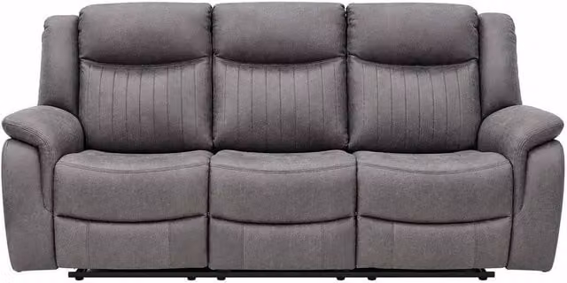 Furnishings For Less UK Lennox Grey 3 Seater Electric Recliner Sofa with USB Charging and Cup Holders – 1