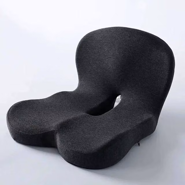 PAWNORA Memory Foam L-Shaped Integrated Seat and Back Cushion in Dark Grey, W/D: 120 x 135 cm – 1