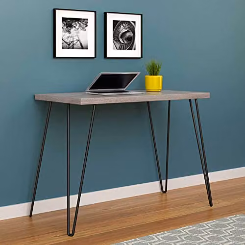 Dorel Modern Writing Desk in Grey Oak Look, W/D/H: 101.6 x 49.5 x 68 cm – 4
