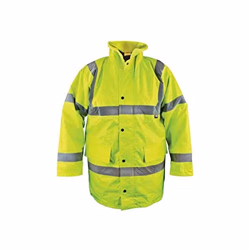 Scan Hi-Vis Motorway Jacket in Yellow, Size L, EN ISO 20471 Compliant