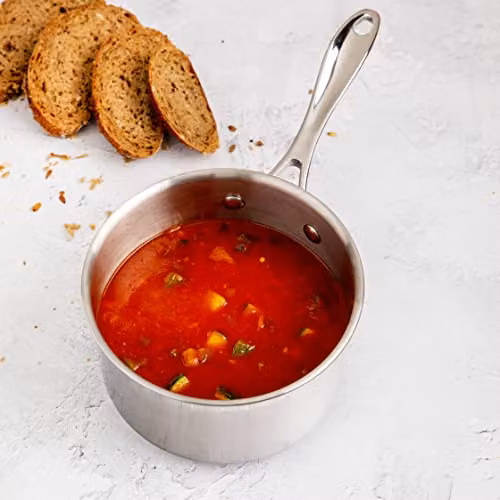 Dexam Non-Stick Stainless Steel Saucepan with Lid, Silver, 1.3 l, 14 cm – 2