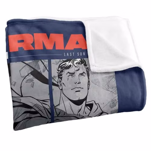 Warner Bros. Superman Man Of Steel Comic Silky Touch Super Soft Fleece Throw Blanket, Multicolour, W: 91 cm, D: 147 cm – 2