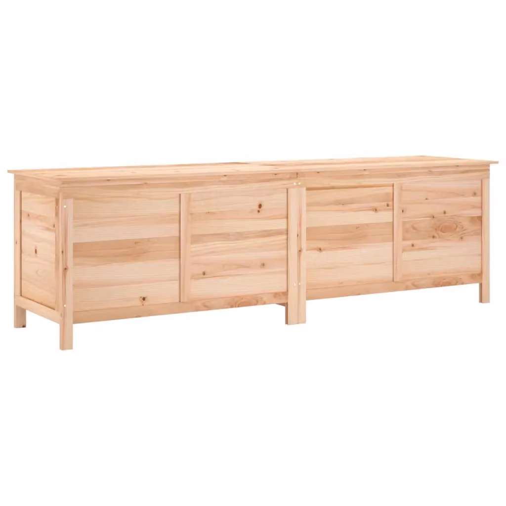 Berkfield Home Garden Storage Box in Brown Solid Wood Fir, W: 198.5 cm, D: 50 cm, H: 56.5 cm – 2