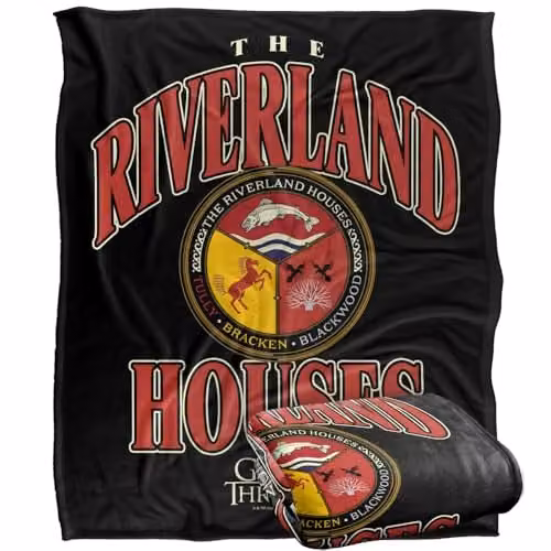 Warner Bros. Game of Thrones Varsity Riverland Silky Touch Super Soft Fleece Throw Blanket, Multicolour, W: 127 cm x H: 152.4 cm