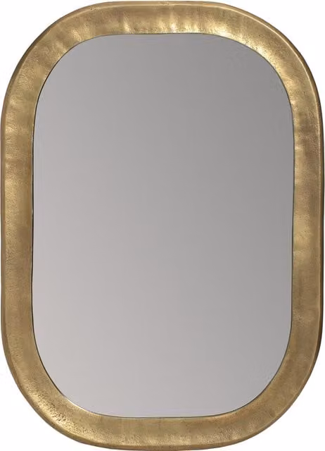 MH London Dani Oval Accent Wall Mirror in Black, Brown and Antique Gold