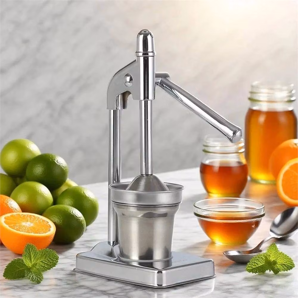 SPETLEK Manual Hand Press Citrus Juicer Squeezer for Oranges and Lemons in Metallic Silver – 2