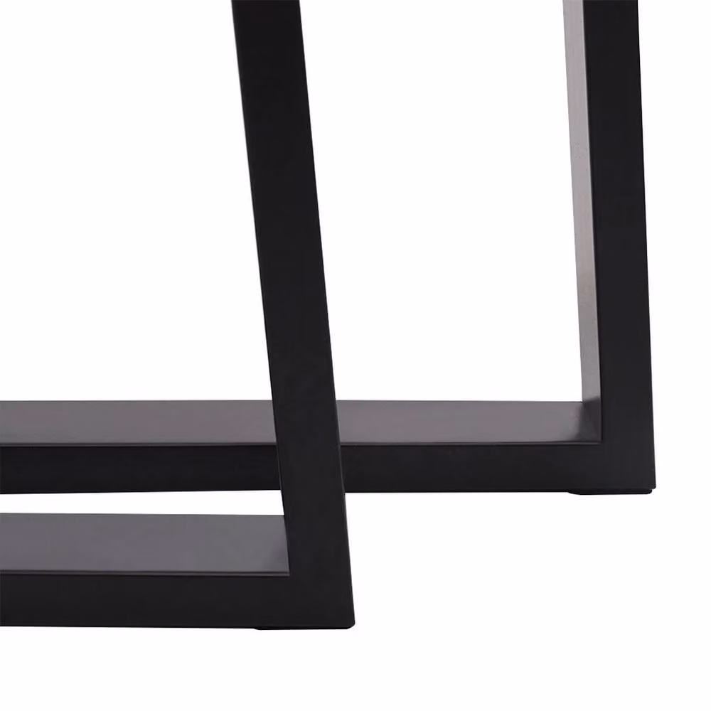 KORVIXA Black Industrial Trapezoid Metal Bench Legs – 4