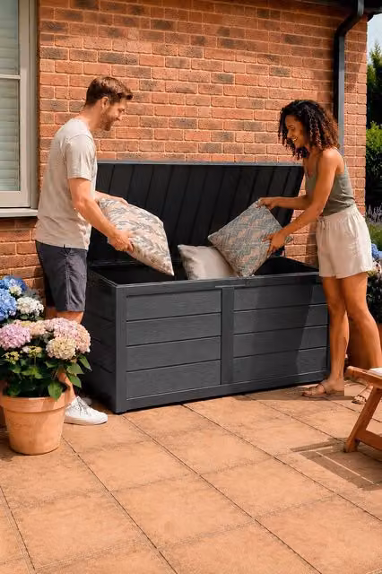 Neo Garden 320L Outdoor Plastic Storage Box in Dark Grey – 1