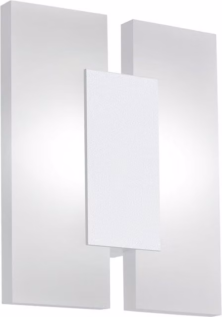 Loops White LED Up and Down Wall Light with Included Warm White Bulbs