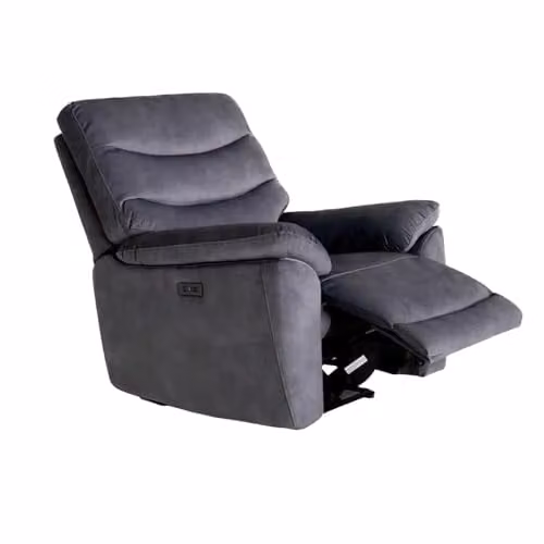 Furnishings For Less UK Tilly Electric Power Reclining Armchair in Charcoal Fabric