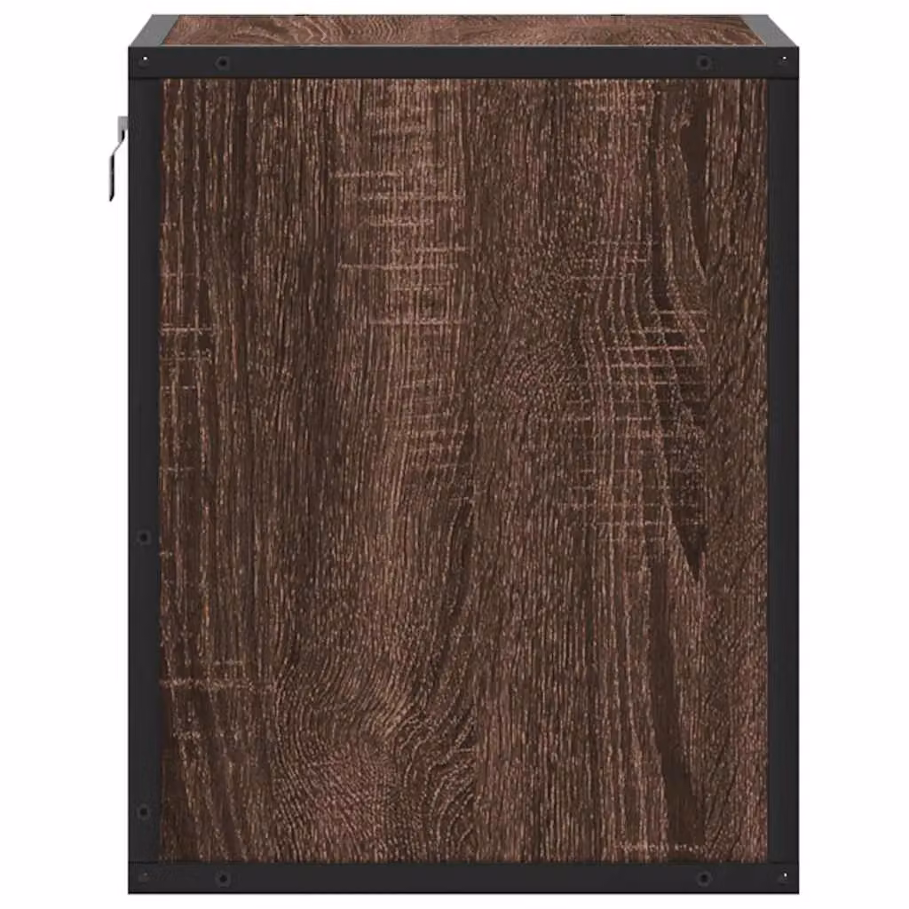 Berkfield Home Wall-mounted Bedside Cabinets, 2 Pack, Brown Oak, W: 40 cm, D: 31 cm, H: 39.5 cm – 6