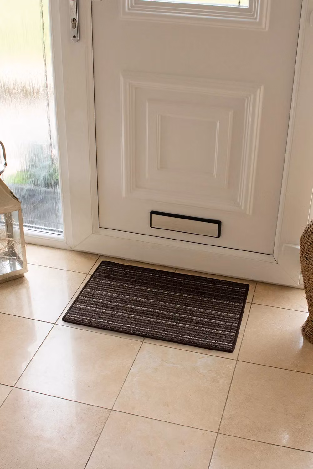 JVL Arona Machine Washable Striped Runner Doormat, Brown, W/D/H: 57 x 150 cm – 2