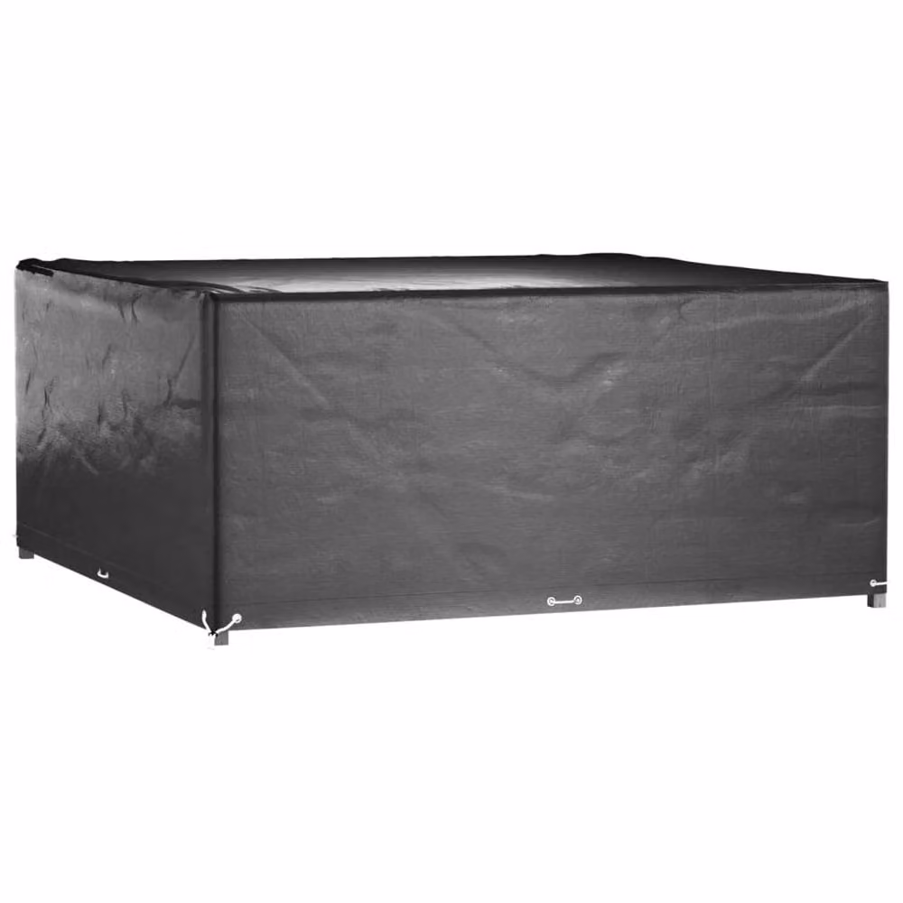 Berkfield Home Water Repellent Square Garden Furniture Covers, 2 Pack, Black, W/D/H: 205 x 205 x 90 cm – 2