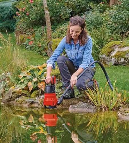 Einhell 2-in-1 Clean and Dirty Water Submersible Pump, 700W, Red and Black – 2