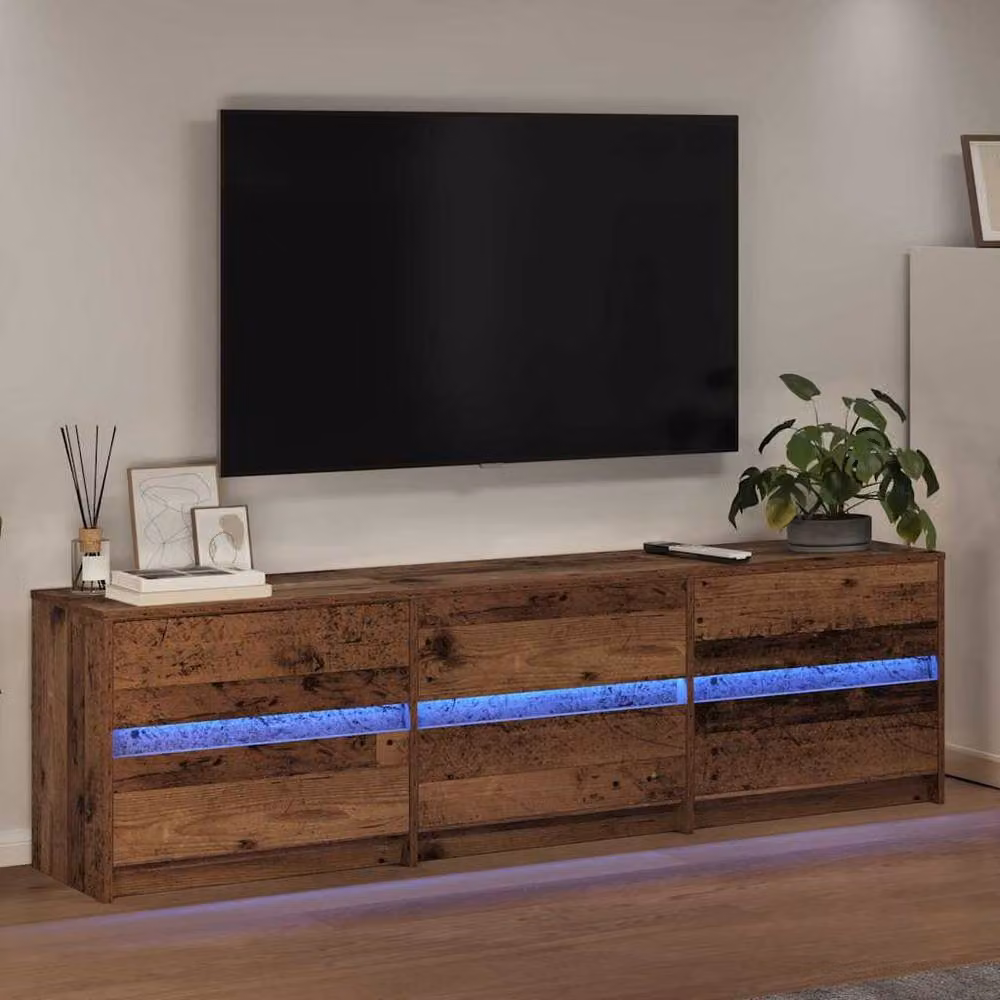 Berkfield Home Rustic TV Cabinet in Brown Wood and MDF – 5