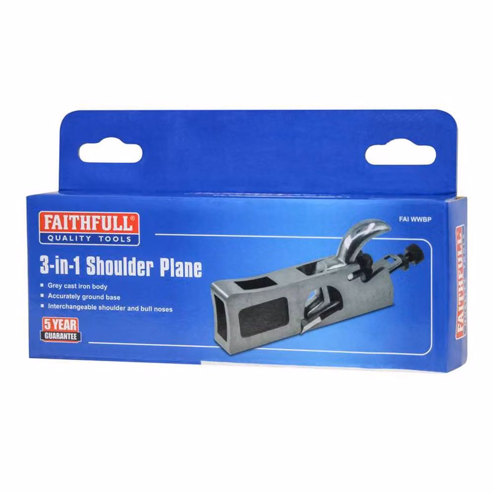 Faithfull 3-in-1 Steel Shoulder Plane in Silver – 2