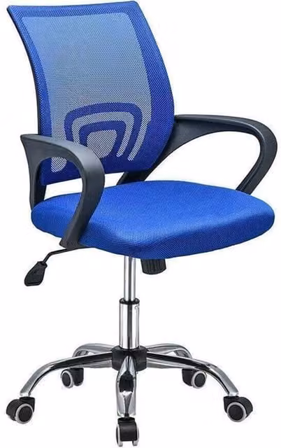 Nordara Blue Ergonomic Fabric Home Office Swivel Chair with Armrests, H 100 cm x W 15 cm x D 15 cm – 1