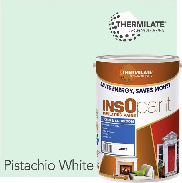 Thermilate Technologies Kitchen and Bathroom Acrylic Latex Paint in Pistachio White, 5 l – 1