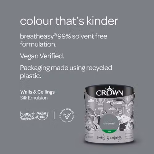 Crown Retail Core Emulsion Silk City Break Grey 2.5 l – 2