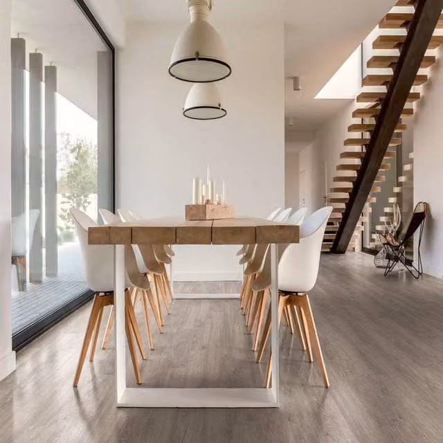 Luvanto Wood Effect Glue Down Luxury Vinyl Tile Plank in Light Brown, 2.5mm