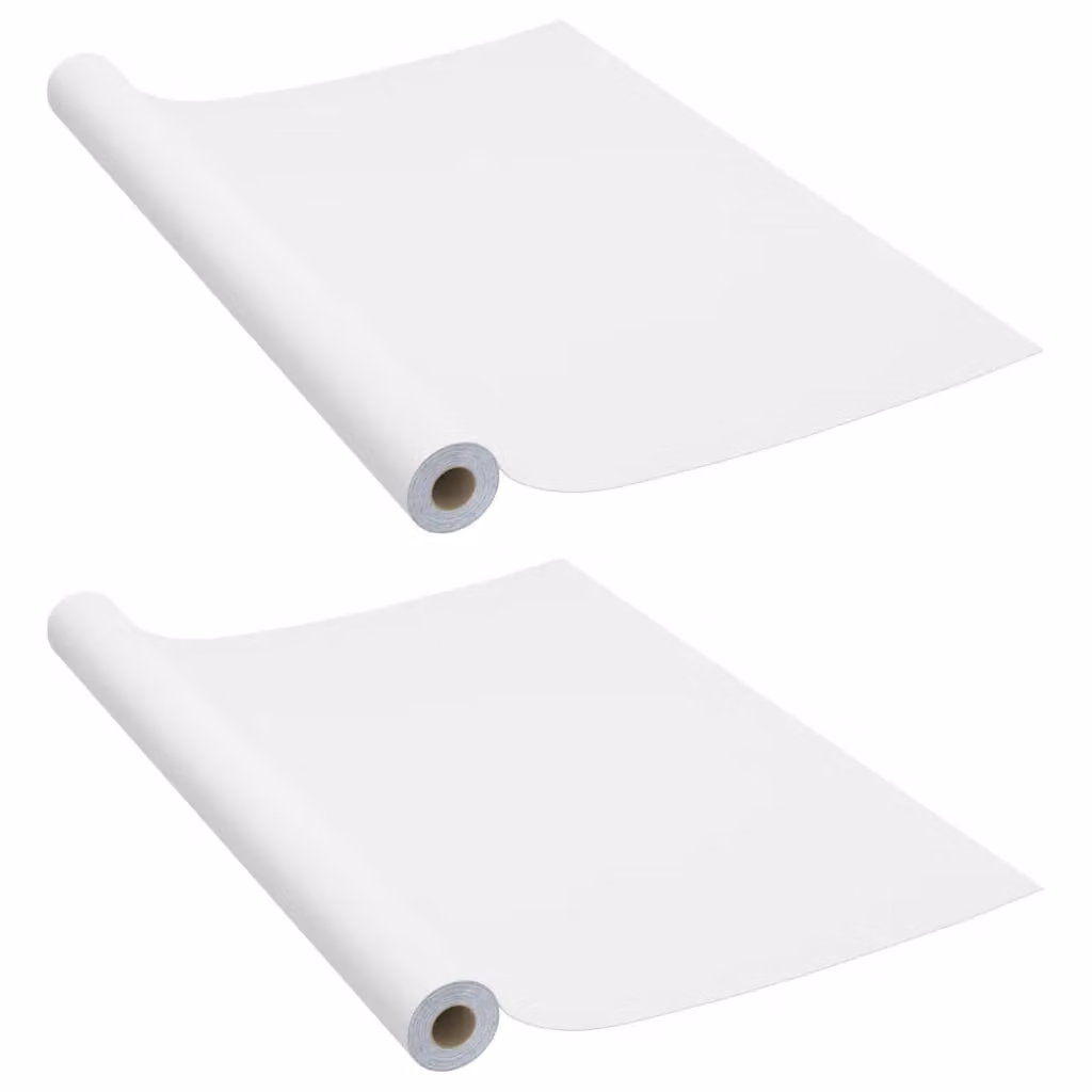 Berkfield Home Self-adhesive PVC Furniture Film, 2 Pack, White, W: 90 cm, L: 500 cm