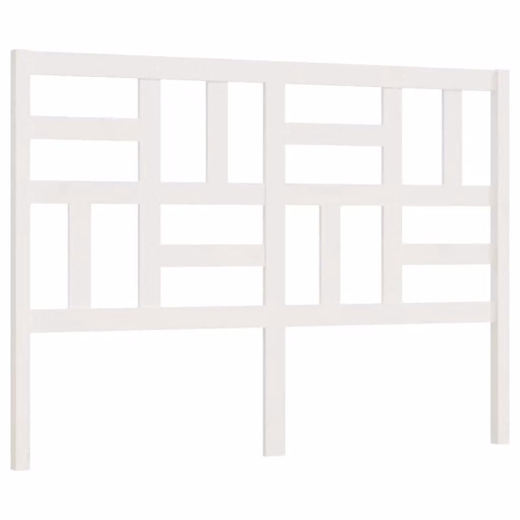 Berkfield Home White Rustic Solid Pine Wood Bed Headboard W/D/H: 146 x 4 x 104 cm – 2