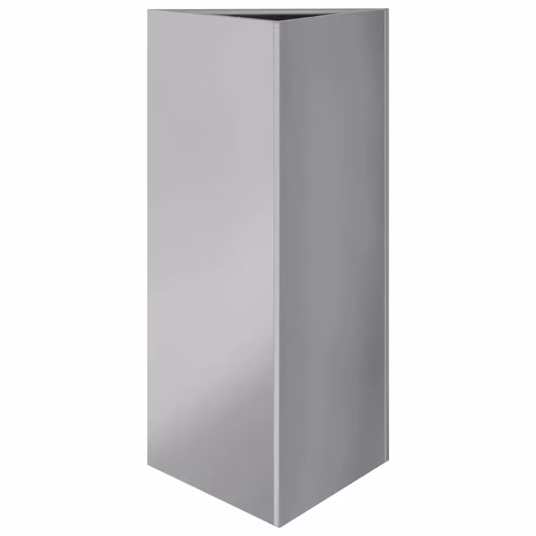 Berkfield Home Triangular Garden Planter in Silver Galvanised Steel, W: 40 cm, D: 34.5 cm, H: 70 cm