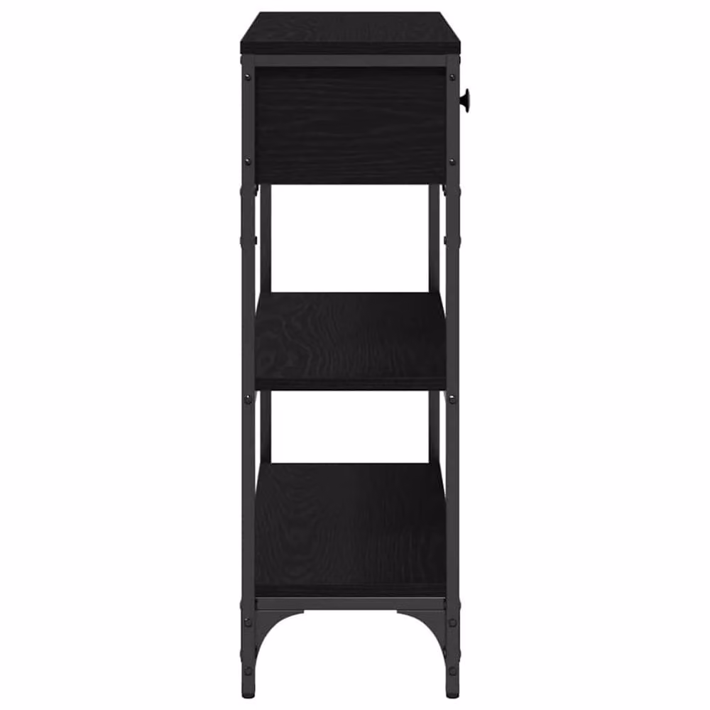 Berkfield Home Modern Console Table in Black Oak, W/D/H: 72.5 x 25 x 75 cm – 4