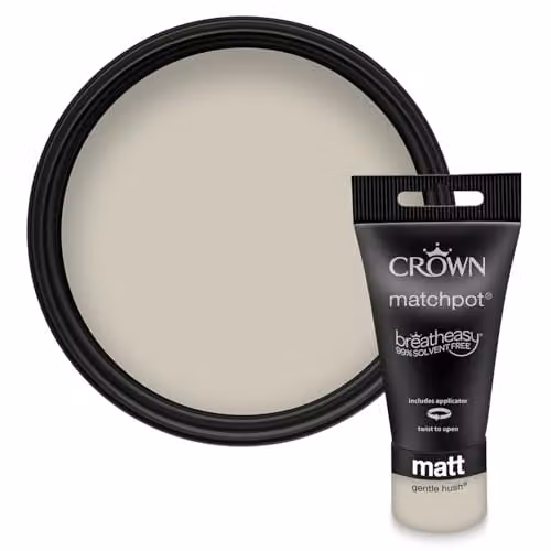 Crown Walls & Ceilings Pale Beige Matt Paint Tester Sample 40ml