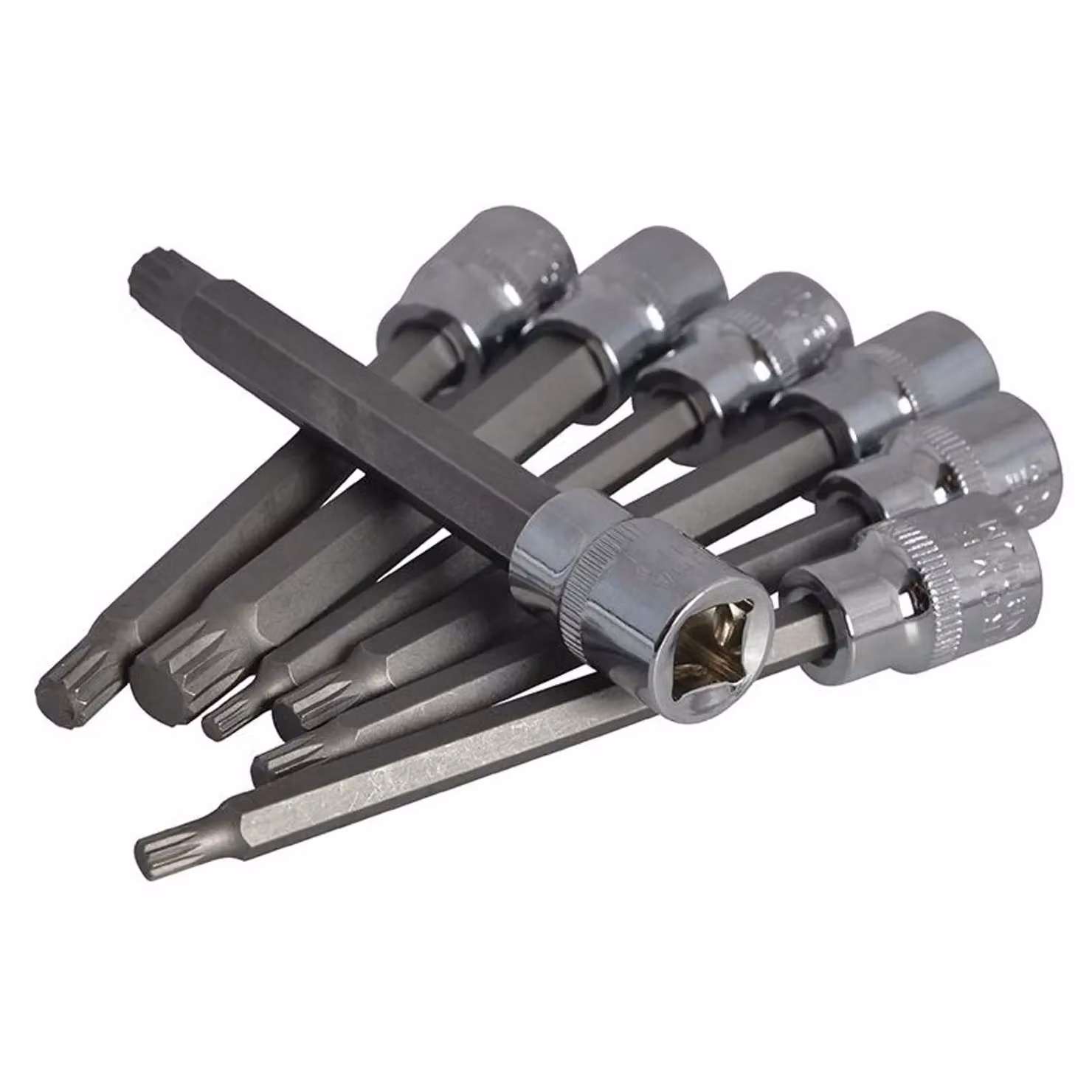 Bluespot Tools 7 Piece 3/8in Drive Extra Long Spline Socket Bit Set in Multicolour – 2