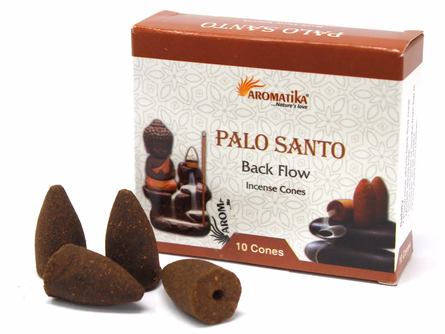 KDMD Aromatica Palo Santo Backflow Incense Cones in Brown – 3