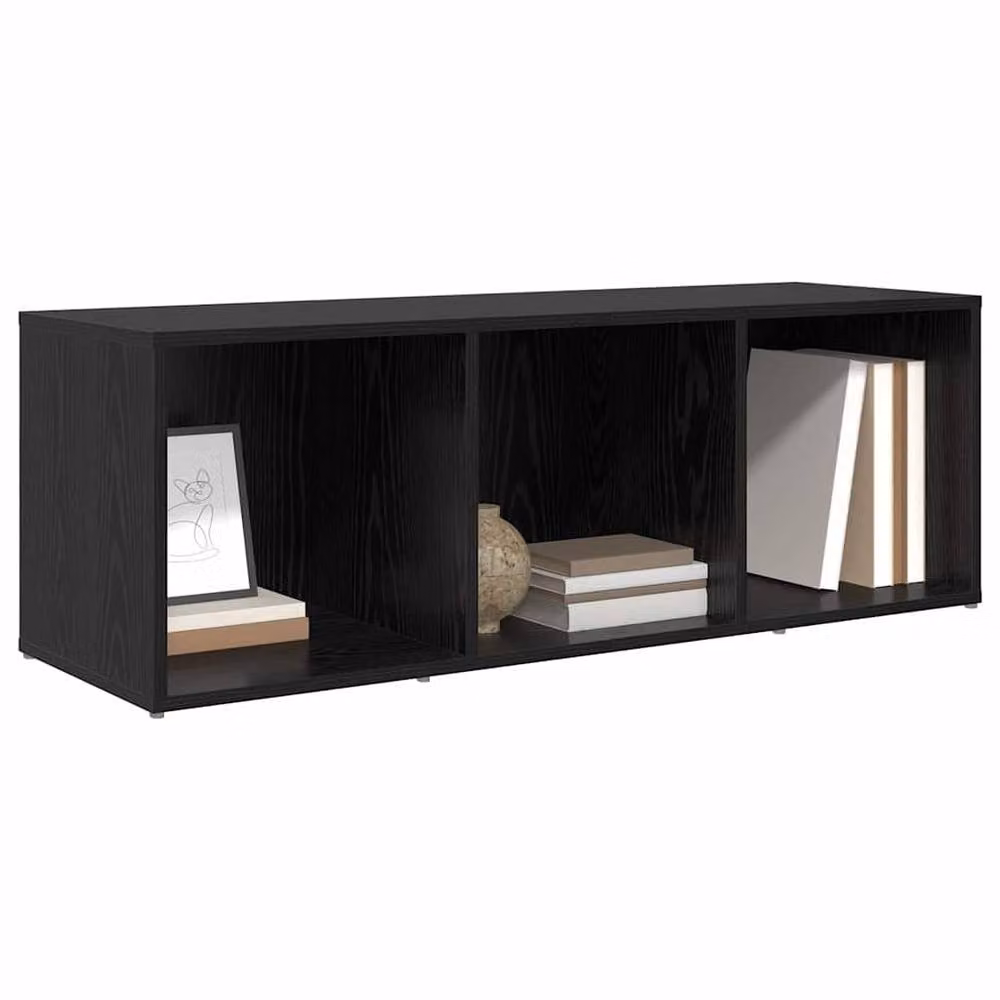 Berkfield Home Minimalist Black Oak TV Cabinet with Storage in Engineered Wood – 2