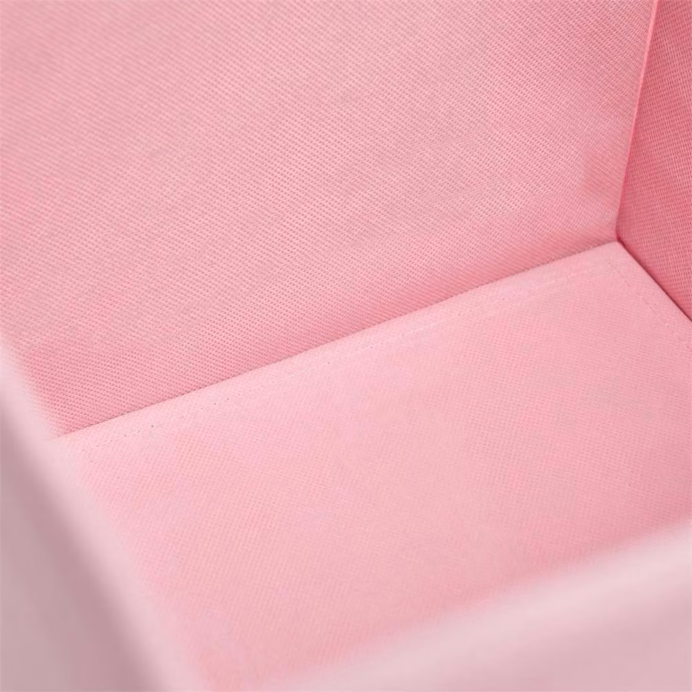 Pawnora Fabric Storage Cube Boxes with Handles, Blush Pink, 4 Pack – 2