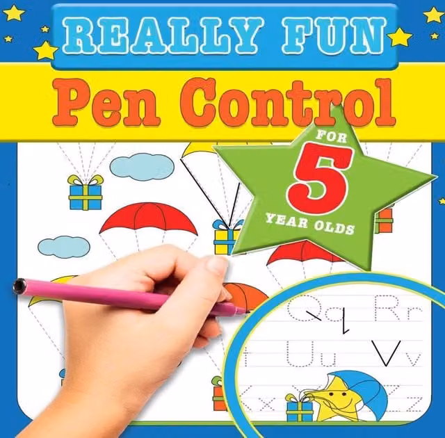 Mickey MacIntyre Really Fun Pen Control For 5 Year Olds Multicolour Educational Motor Skills Paper Activity Book