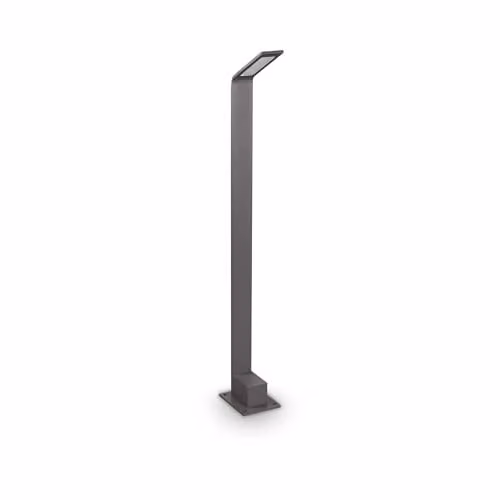 Netlighting Agos LED Outdoor Tall Bollard, Black/Anthracite, IP54, 3000K Warm White – 1
