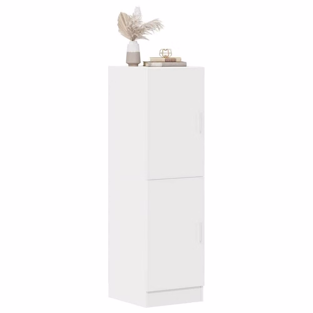Berkfield Home Kitchen Cabinet in White, W/D/H: 38 x 41.5 x 131.5 cm – 2