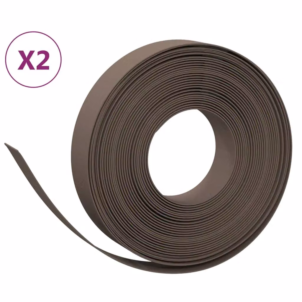 Berkfield Home Garden Edgings, 2 Pack, Brown Polyethylene – 2