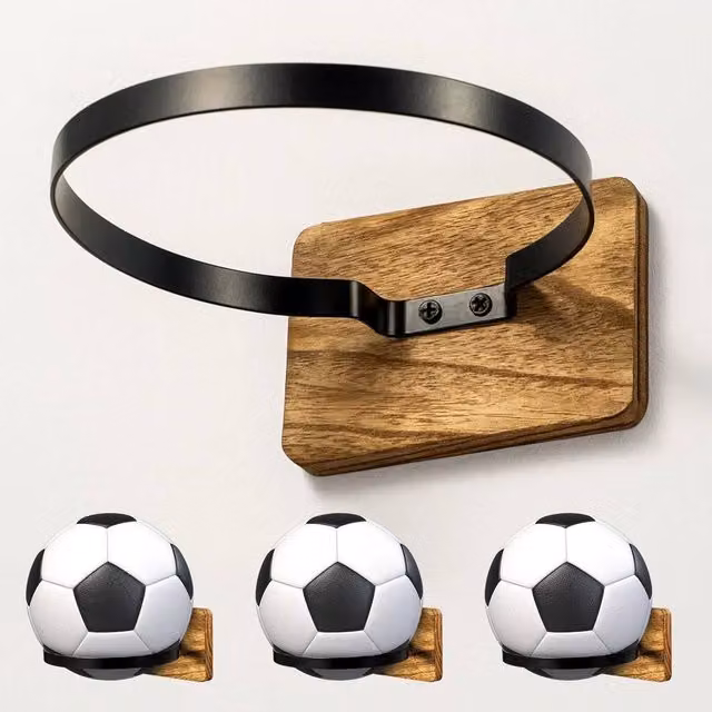 EONLION 4-Piece Wall Mounted Ball Storage Holder in Black – 1