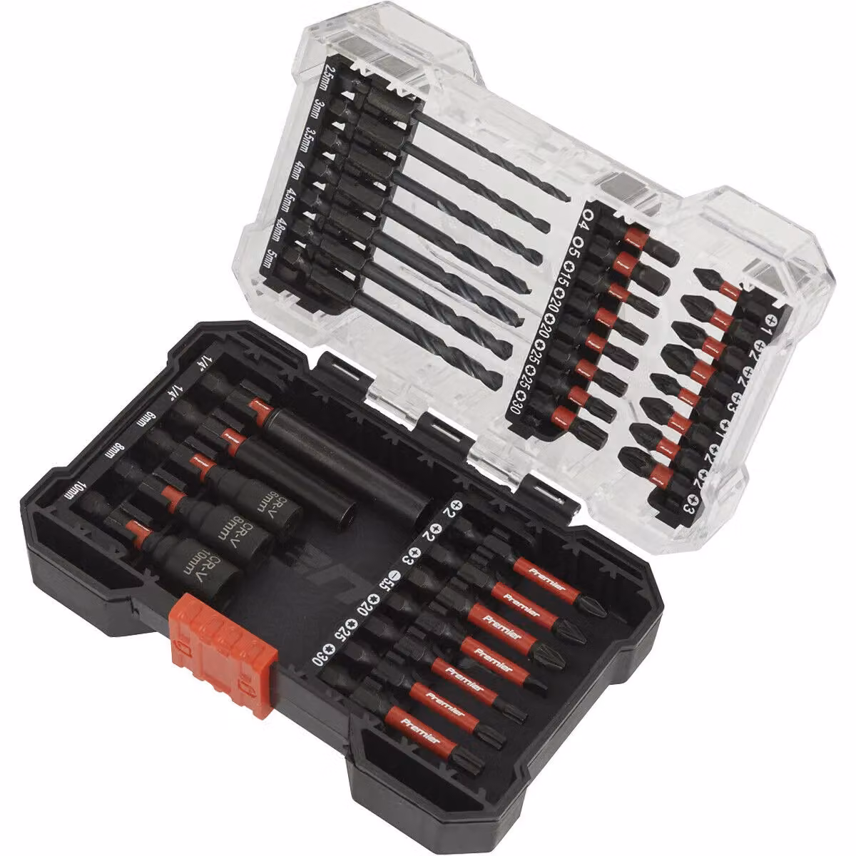 Loops 35 Piece Impact Grade Power Tool Bit Set with S2 Steel Bits and 1/4 inch Hex Drive in Multicolour – 2